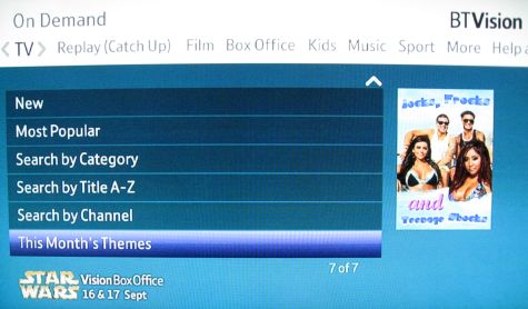 BT Vision On Demand TV Shows