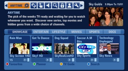 Sky Anytime Plus screen