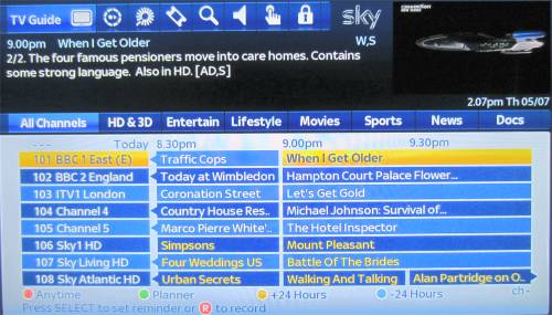 Sky Programme Guide 2012