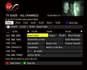 Virgin Media EPG