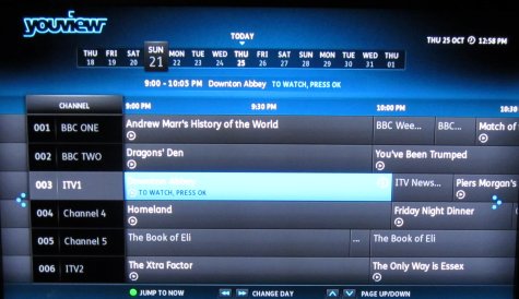 YouView EPG