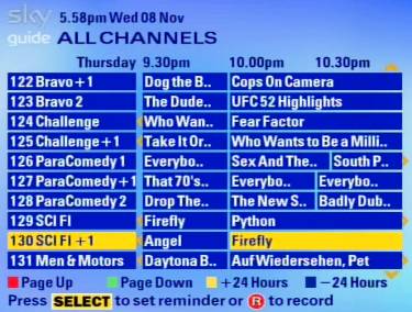 Sky Electronic Programme Guide